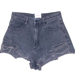 ABRAND DENIM DISTRESS SHORTS